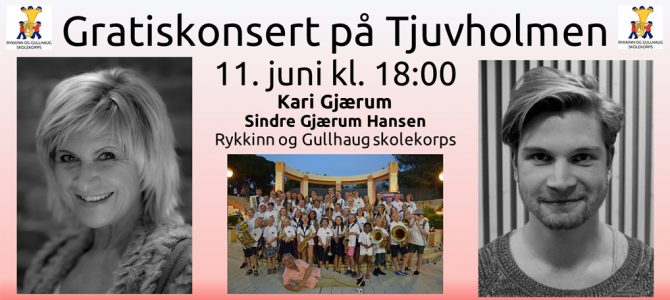 Konsert på Tjuvholmen 11.juni, kl.18