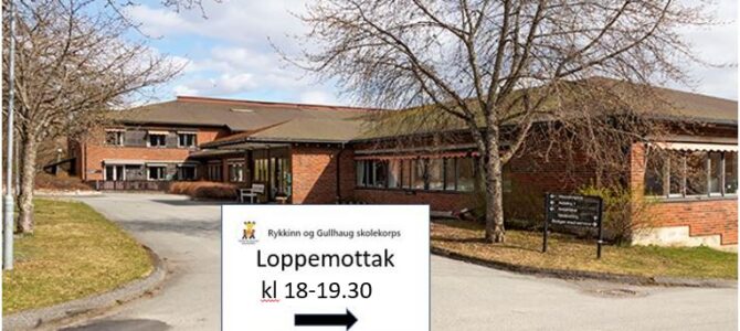 Loppemottak onsdag 2. juni kl 18-19.30
